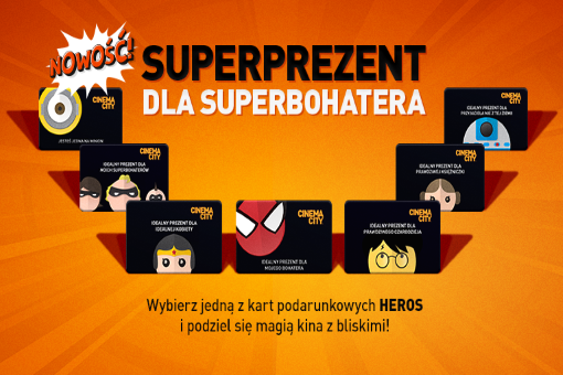 Odkryj edycję specjalną kart podarunkowych „Heros” i podziel się magią kina z bliskimi